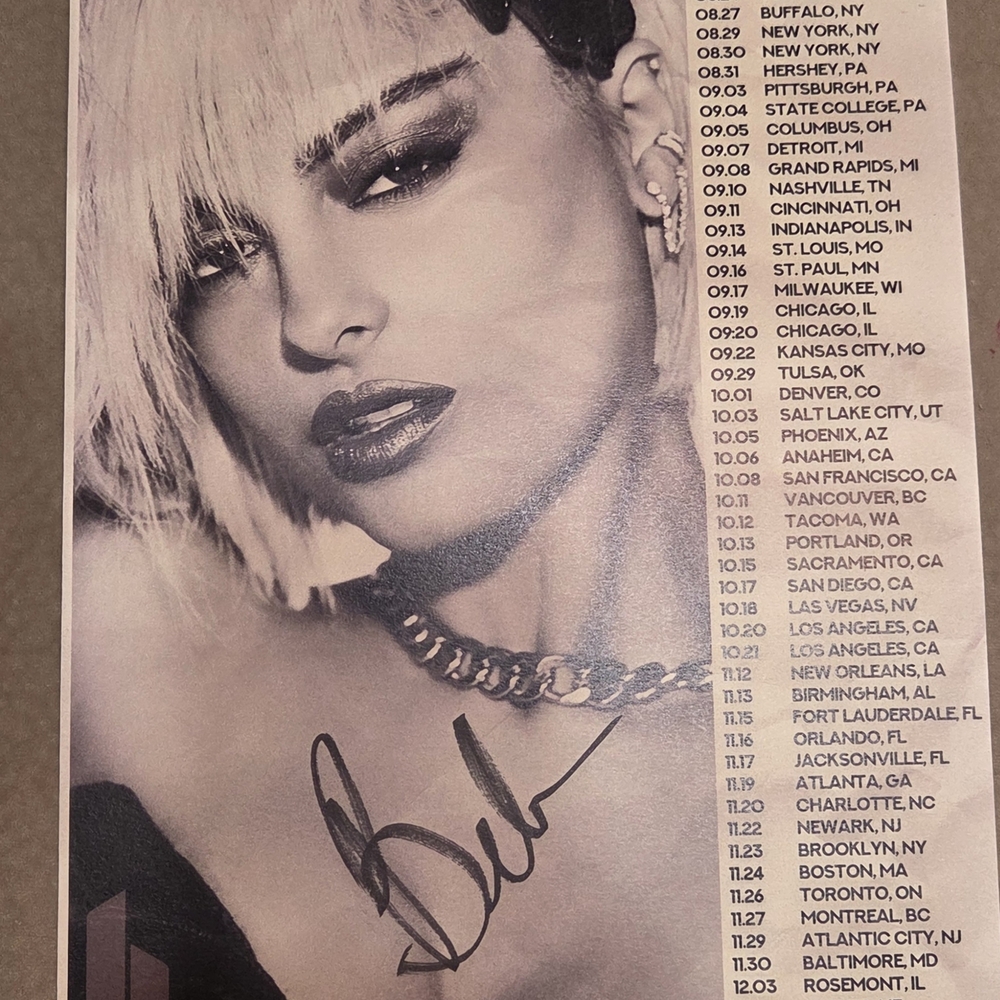 Bebe Rexha Signed Tour Poster